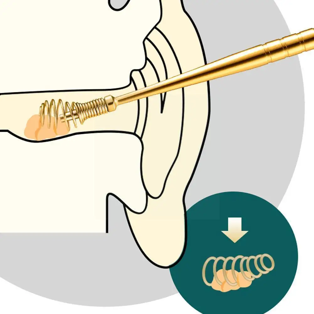 Ear Wax Removal 360° Massage Earpick Ear Canal Cleaner Tools Steel Design Flexible Ear Care R2y1
Ear Wax Removal 360° Massage Earpick Ear Canal Cleaner Tools Steel Design Flexible Ear Care R2y1
