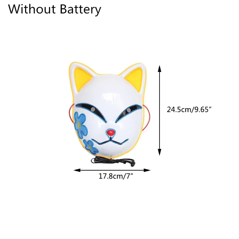 Unisex Funny LED Luminous Mask Halloween Flash Mask Japanese Anime COS Cosplay Ghost Blade Props Foxes Cat Face Mask
Unisex Funny LED Luminous Mask Halloween Flash Mask Japanese Anime COS Cosplay Ghost Blade Props Foxes Cat Face Mask