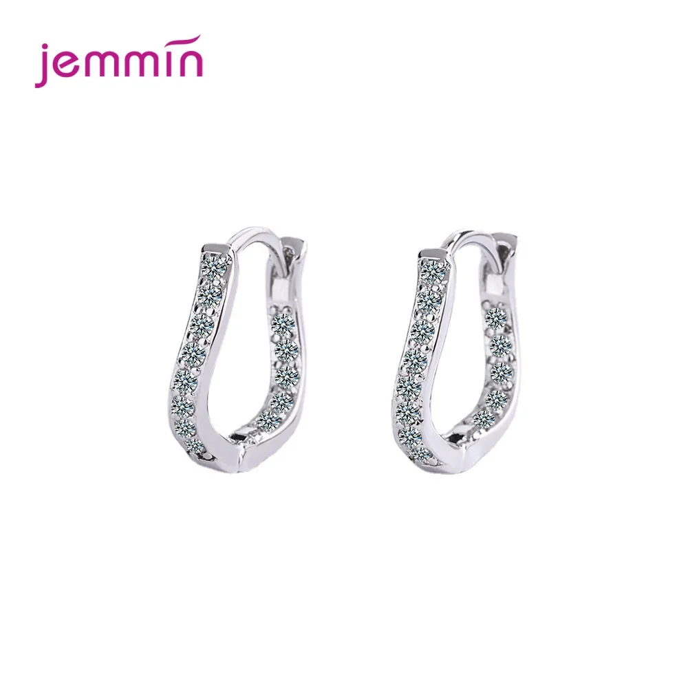 Женские серьги-кольца из серебра 100% пробы, U-образные
Женские серьги-кольца из серебра 100% пробы, U-образные