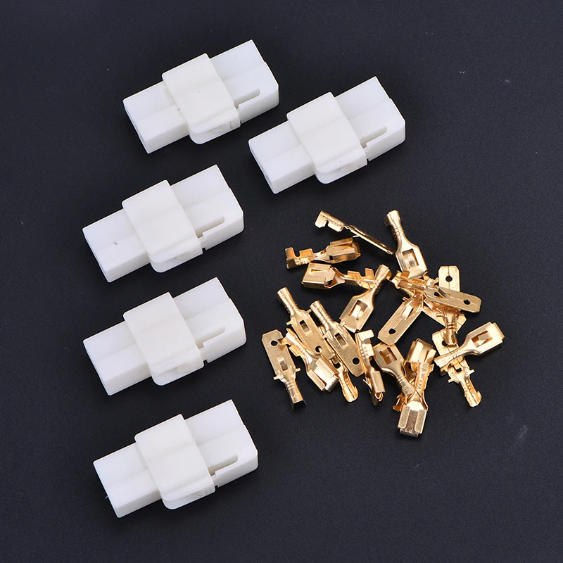 5 Sets 6.3mm 2 Pin Automotive Electrical Wire Connector Male Female Cable Terminal Plug Kits Motorcycle Ebike Car Terminal Plug
5 Sets 6.3mm 2 Pin Automotive Electrical Wire Connector Male Female Cable Terminal Plug Kits Motorcycle Ebike Car Terminal Plug