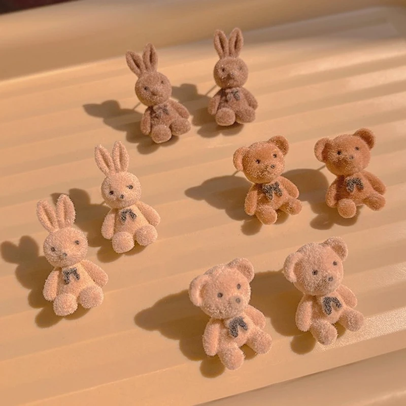 Funny Plush Small Stud Earrings Cute Flocking Bow Bear Rabbit Statement Dainty Earring Fashion Jewelry Gift Brincos Wholesale
Funny Plush Small Stud Earrings Cute Flocking Bow Bear Rabbit Statement Dainty Earring Fashion Jewelry Gift Brincos Wholesale