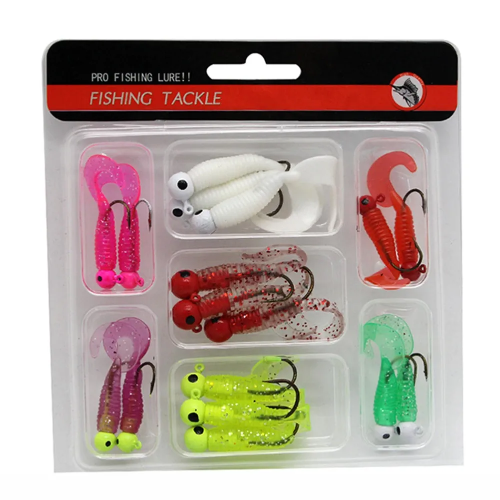 17pcs Mixed Fishing Lure Set Kit Soft Worm Bait Head Jig Hooks Sea Fishing High Quality The 2G Lead Hook 8 4.5cm Soft Worms 8
17pcs Mixed Fishing Lure Set Kit Soft Worm Bait Head Jig Hooks Sea Fishing High Quality The 2G Lead Hook 8 4.5cm Soft Worms 8