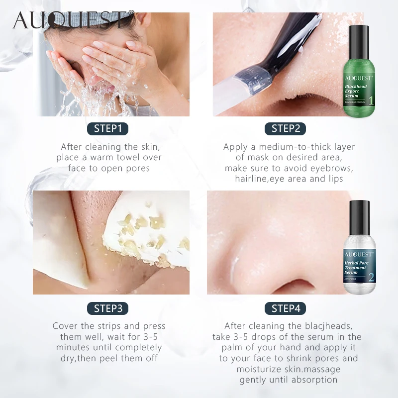 AUQUEST Face Serum Blackhead Remover Face Serum Anti Black Dot Shrink Pore Face Sheet Oil-Control Beauty Cosmetics Skin Care
AUQUEST Face Serum Blackhead Remover Face Serum Anti Black Dot Shrink Pore Face Sheet Oil-Control Beauty Cosmetics Skin Care