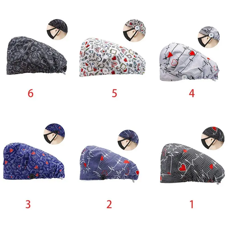 Пылезащитный Bouffant Кепка с Sweatband защита ушей кнопки красочное сердце электрокардиограмма печать эластичная Рабочая кепка
Пылезащитный Bouffant Кепка с Sweatband защита ушей кнопки красочное сердце электрокардиограмма печать эластичная Рабочая кепка