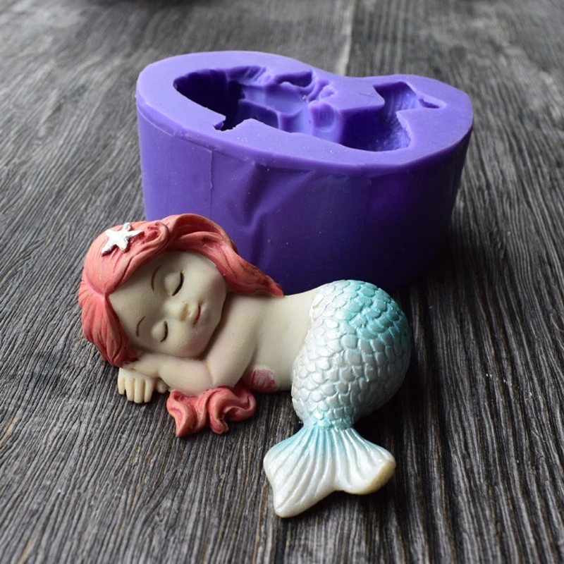 Lovely Sleeping Beauty Fish Fondant Silicone Cake Molds Cute Baby Fish Tail Soap Mould Epoxy Resin Casting Mold Crafts
Lovely Sleeping Beauty Fish Fondant Silicone Cake Molds Cute Baby Fish Tail Soap Mould Epoxy Resin Casting Mold Crafts