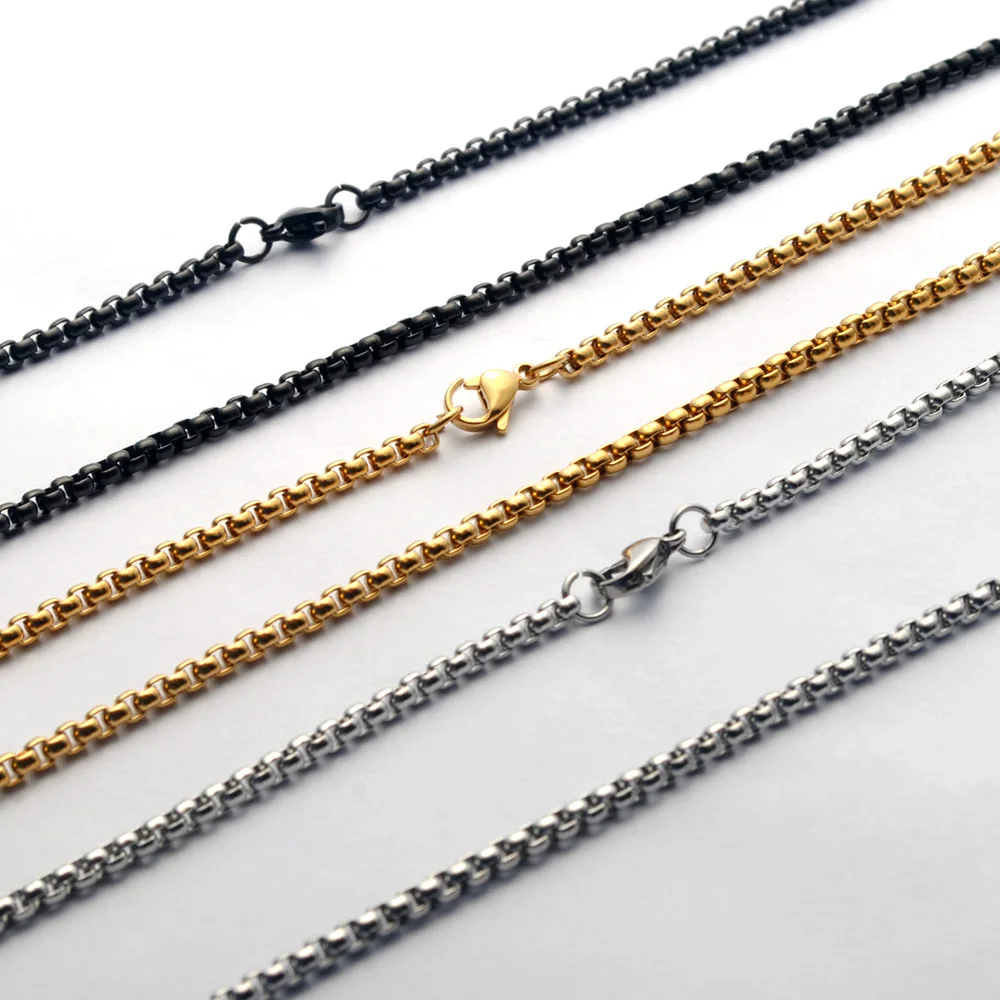 Stainless Steel Long Chain Necklaces for Women Man Box Pendant Necklace DIY Jewelry Choker Statement Collares 60cm 70cm 80cm
Stainless Steel Long Chain Necklaces for Women Man Box Pendant Necklace DIY Jewelry Choker Statement Collares 60cm 70cm 80cm