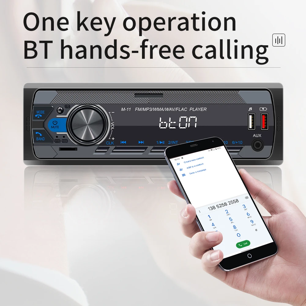 1 DIN автомобильная стереосистема M11 один Bluetooth AUX вход приборная панель FM радио