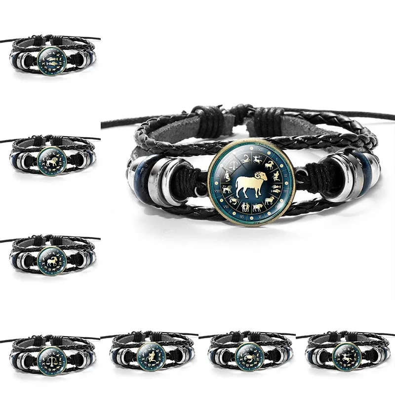 BTWGL 12 Zodiac Signs Constellation Charm Bracelet Men Women Fashion Multilayer Weave leather Bracelet & Bangle Birthday Gifts
BTWGL 12 Zodiac Signs Constellation Charm Bracelet Men Women Fashion Multilayer Weave leather Bracelet & Bangle Birthday Gifts