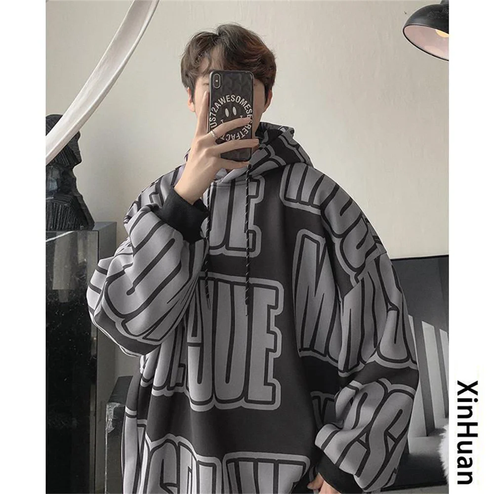 Толстовка с надписью в стиле панк, модная свободная уличная одежда для мальчиков, черная или серая, с принтом в стиле хип-хоп, весна-осень
Толстовка с надписью в стиле панк, модная свободная уличная одежда для мальчиков, черная или серая, с принтом в стиле хип-хоп, весна-осень