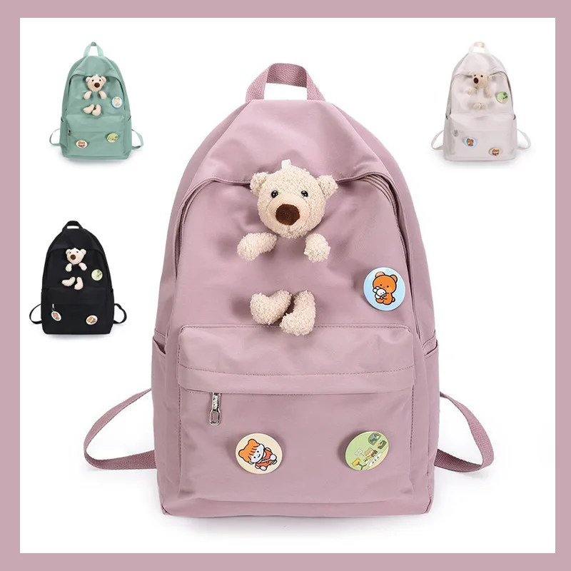 2021 School Bags for Teenage Girls College Style Multiple Colour Cute Bag Waterproof Backpack Small Bear Backpack
2021 School Bags for Teenage Girls College Style Multiple Colour Cute Bag Waterproof Backpack Small Bear Backpack