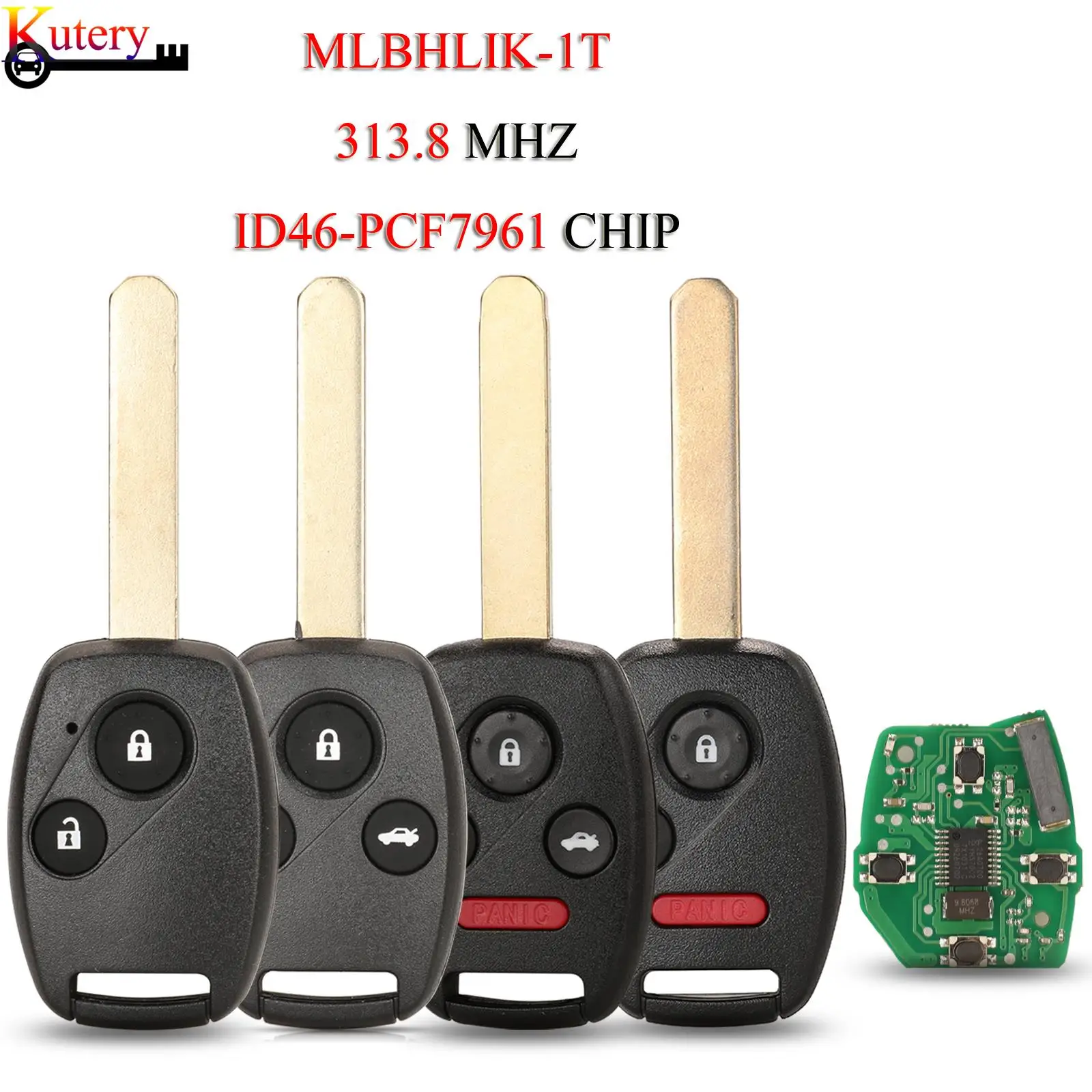 jingyuqin MLBHLIK-1T Remote Smart Car Key For Honda Accord Acura CRV City ID46 PCF7961 Chip 313.8Mhz 2/3/4 Buttons
jingyuqin MLBHLIK-1T Remote Smart Car Key For Honda Accord Acura CRV City ID46 PCF7961 Chip 313.8Mhz 2/3/4 Buttons