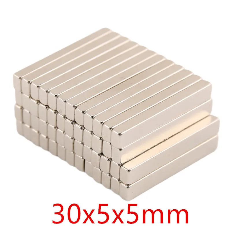 Long Magnet 5/20/50 Pcs 30x5x5mm Strong Block Neodymium Magnet N35 Powerful Permanent Magnetic Imanes Cuboid Rare Earth Magnets 
Long Magnet 5/20/50 Pcs 30x5x5mm Strong Block Neodymium Magnet N35 Powerful Permanent Magnetic Imanes Cuboid Rare Earth Magnets