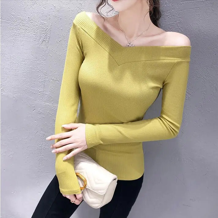 female v-neck streetwear sexy T-shirt girls stretchy full sleeve tshirts tops for spring autumn woman real photos
female v-neck streetwear sexy T-shirt girls stretchy full sleeve tshirts tops for spring autumn woman real photos