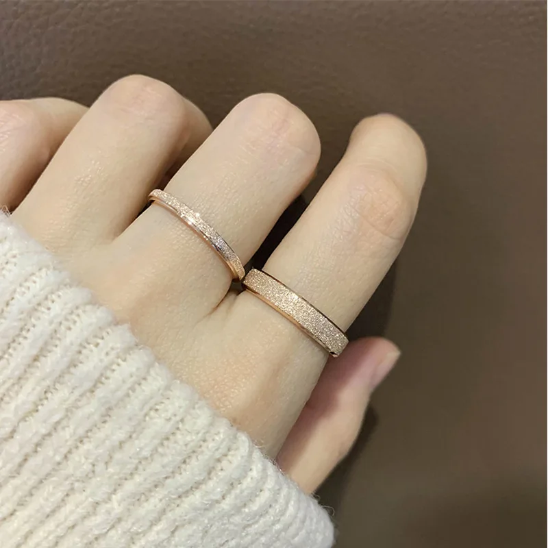 New Arrival Rose Gold Color Frosted Finger Ring for Woman Man Wedding Jewelry 316L Stainless Steel Top Quality Never Fade
New Arrival Rose Gold Color Frosted Finger Ring for Woman Man Wedding Jewelry 316L Stainless Steel Top Quality Never Fade