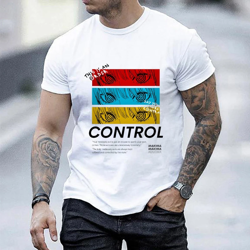 Hot Japanese Anime T Shirt Men Chainsaw Man CONTROL Graphic Tee Funny Cartoon Manga Makima T-shirt Unisex Tops Tshirt Male Shirt
Hot Japanese Anime T Shirt Men Chainsaw Man CONTROL Graphic Tee Funny Cartoon Manga Makima T-shirt Unisex Tops Tshirt Male Shirt