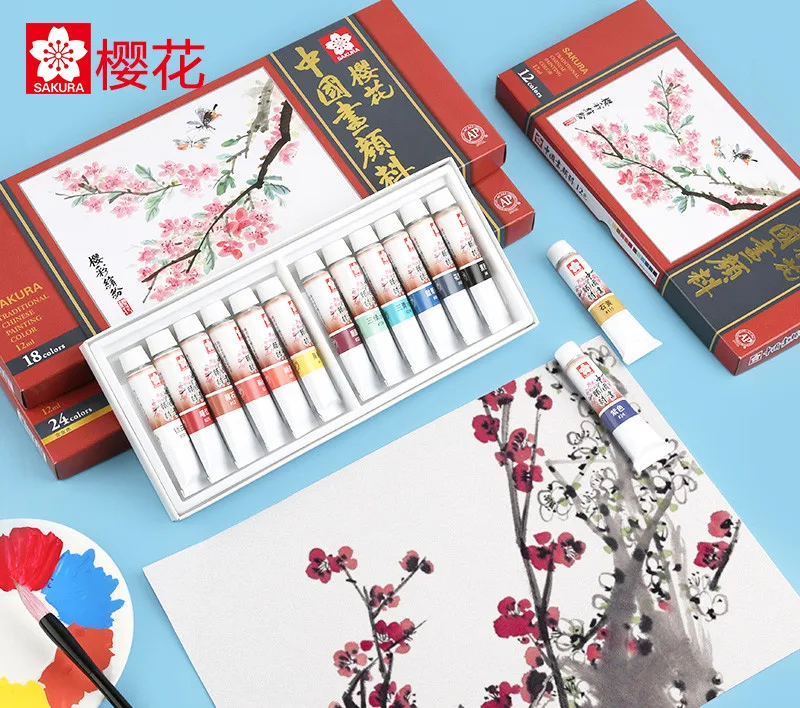 

Japan SAKURA XTCW Chinese Painting Pigment Watercolor Paint 12ML Hand Painted DIY for Artist Landscape Painting Art Supplies