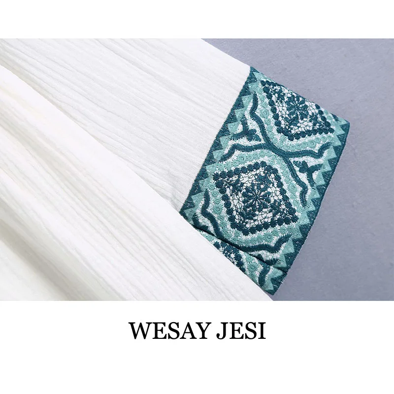 WESAY JESI Summer Dress 2021 Long Sleeve Embroidered Patchwork Mini Skirt Fashion V-Neck Loose Women Clothing Casual Plus Size
WESAY JESI Summer Dress 2021 Long Sleeve Embroidered Patchwork Mini Skirt Fashion V-Neck Loose Women Clothing Casual Plus Size