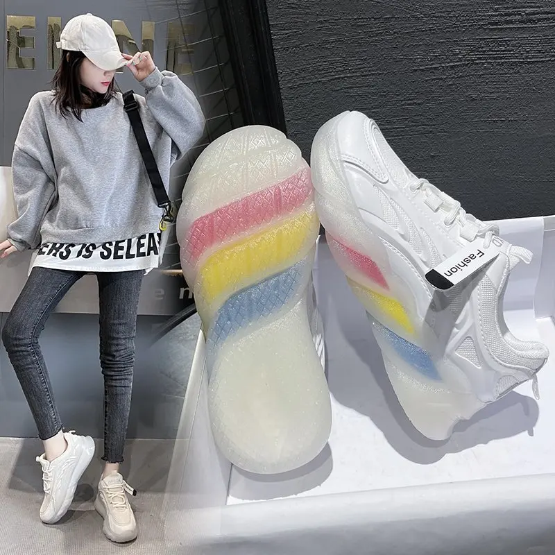Fashion Women Sneakers Flat Platform Shoes Spring fashion Lace-up Breathable mesh Thick bottom Chunky Sneakers Ladies Shoes
Fashion Women Sneakers Flat Platform Shoes Spring fashion Lace-up Breathable mesh Thick bottom Chunky Sneakers Ladies Shoes