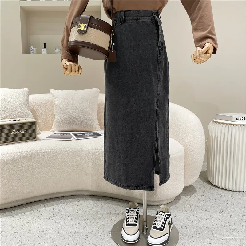 Denim Skirt with Split Summer Mid-Calf Pencil Streetwear Solid Empire Women Skirt Korean Fashion Clothing newest 
Denim Skirt with Split Summer Mid-Calf Pencil Streetwear Solid Empire Women Skirt Korean Fashion Clothing newest