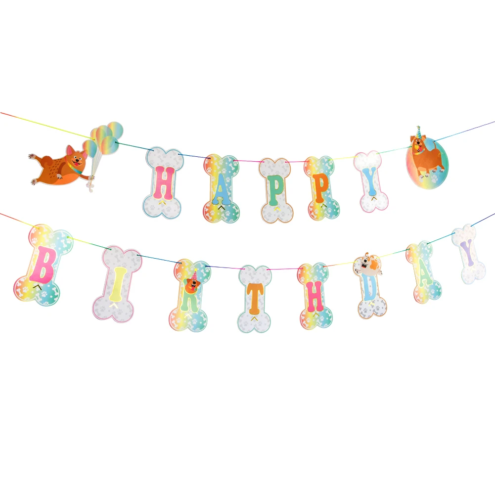1pc Dog Bone Happy Birthday Banner Kid First Animal Birthday Party Decoration Cartoon Pet Paper Garland Baby Shower Supplies
1pc Dog Bone Happy Birthday Banner Kid First Animal Birthday Party Decoration Cartoon Pet Paper Garland Baby Shower Supplies