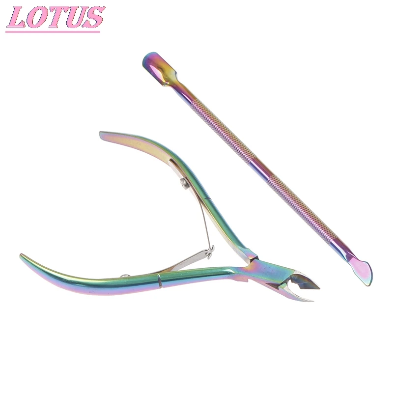 Nail Cuticle Nipper Double Spring Dead Skin Pusher Holographic Titanium Nail Art Manicure Pedicure Tools Kit 2pcs
Nail Cuticle Nipper Double Spring Dead Skin Pusher Holographic Titanium Nail Art Manicure Pedicure Tools Kit 2pcs