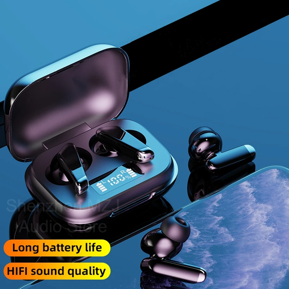 Wireless Earphones Bluetooth-compatible Noise Cancelling Microphone Headset Sports Waterproof Earbuds Stereo Bass Mini Headphone
Wireless Earphones Bluetooth-compatible Noise Cancelling Microphone Headset Sports Waterproof Earbuds Stereo Bass Mini Headphone