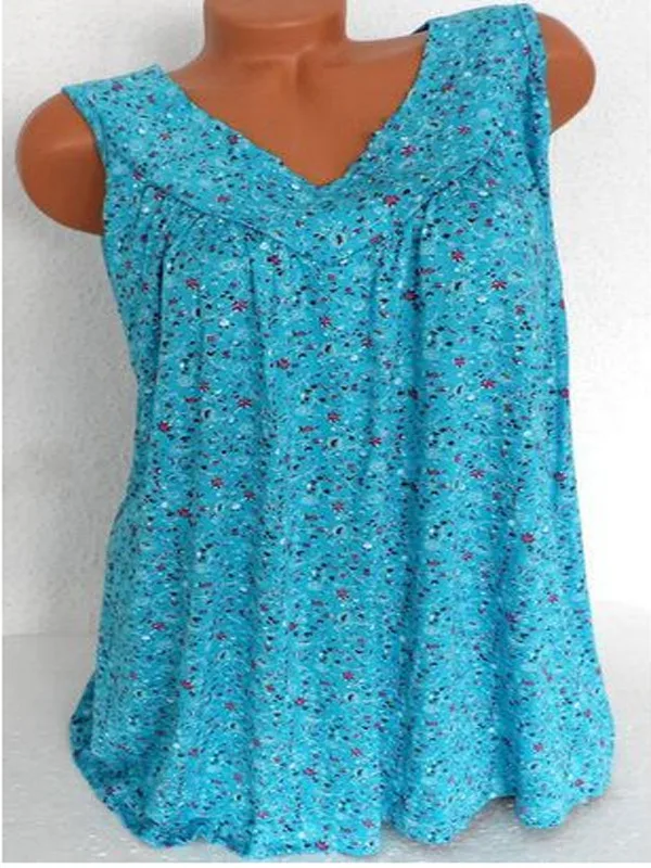 Womens Summer Casual Floral Print Loose Sleeveless V Neck T Shirt Blouse Lady Boho Lace Tops Plus Size
Womens Summer Casual Floral Print Loose Sleeveless V Neck T Shirt Blouse Lady Boho Lace Tops Plus Size