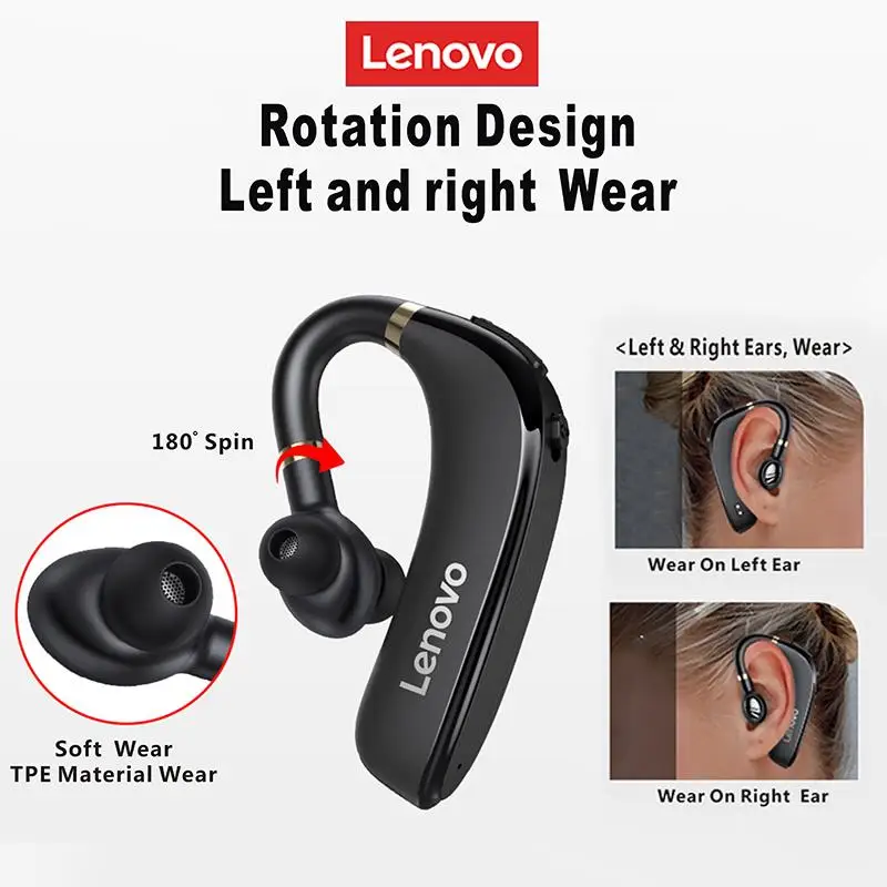 Lenovo HX106 Bluetooth Earphone Pro Ear Hook Wireless Bluetooth 5.0 Earbud With Microphone 40 Hours For Driving Meeting
Lenovo HX106 Bluetooth Earphone Pro Ear Hook Wireless Bluetooth 5.0 Earbud With Microphone 40 Hours For Driving Meeting