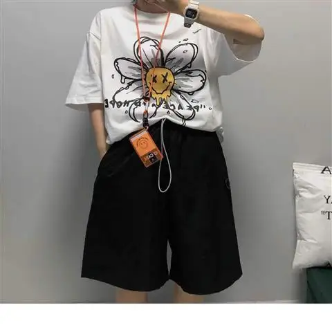 Women's bottoming shirt summer new ins dark ink retro printing student loose round neck short sleeve shirt female new 2021
Women's bottoming shirt summer new ins dark ink retro printing student loose round neck short sleeve shirt female new 2021