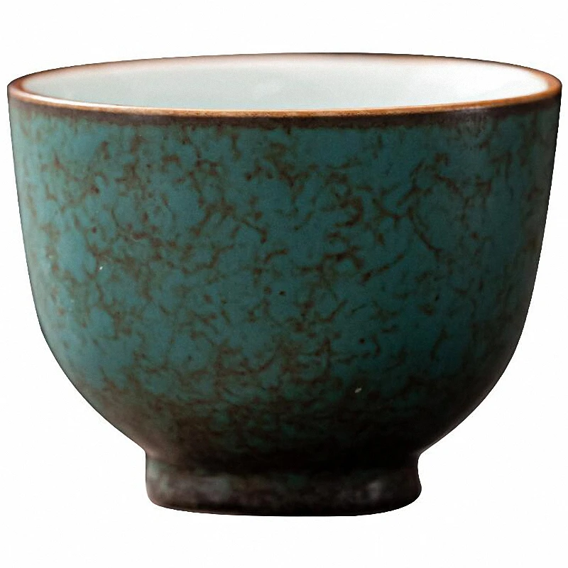 PINNY 45ML Ceramic Turquoise Glaze Teacups Coarse Pottery Kung Fu Tea Cups Traditional Chinese Heat Resistant Drinkware
PINNY 45ML Ceramic Turquoise Glaze Teacups Coarse Pottery Kung Fu Tea Cups Traditional Chinese Heat Resistant Drinkware