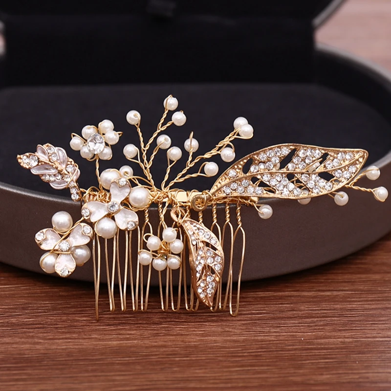 Bride Hair Accessories Pearl Hair Comb Wedding Hair Clips Tiara For Women Handmade Rhinestone Leaf Headpiece Bridal Hair Jewelry
Bride Hair Accessories Pearl Hair Comb Wedding Hair Clips Tiara For Women Handmade Rhinestone Leaf Headpiece Bridal Hair Jewelry