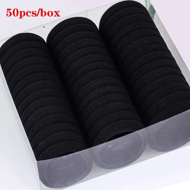50pcs/set Black Elastic hairbands ropes for Women girls Headwear Hair ties Scrunchies ponytail holder girls hair accessories
50pcs/set Black Elastic hairbands ropes for Women girls Headwear Hair ties Scrunchies ponytail holder girls hair accessories