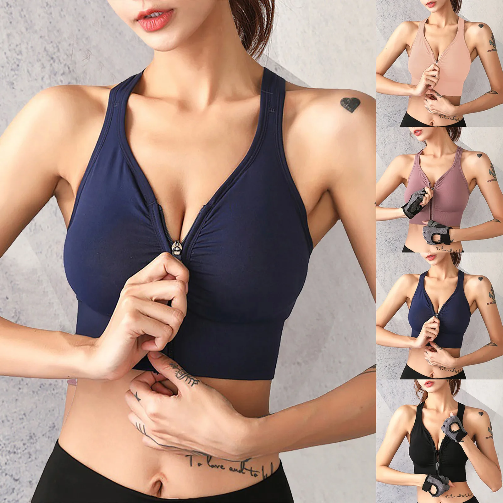 Sports Bras Hot Women Zipper Push Up Vest Underwear Shockproof Breathable Gym Fitness Athletic Running Yoga Bh Sport Tops
Sports Bras Hot Women Zipper Push Up Vest Underwear Shockproof Breathable Gym Fitness Athletic Running Yoga Bh Sport Tops