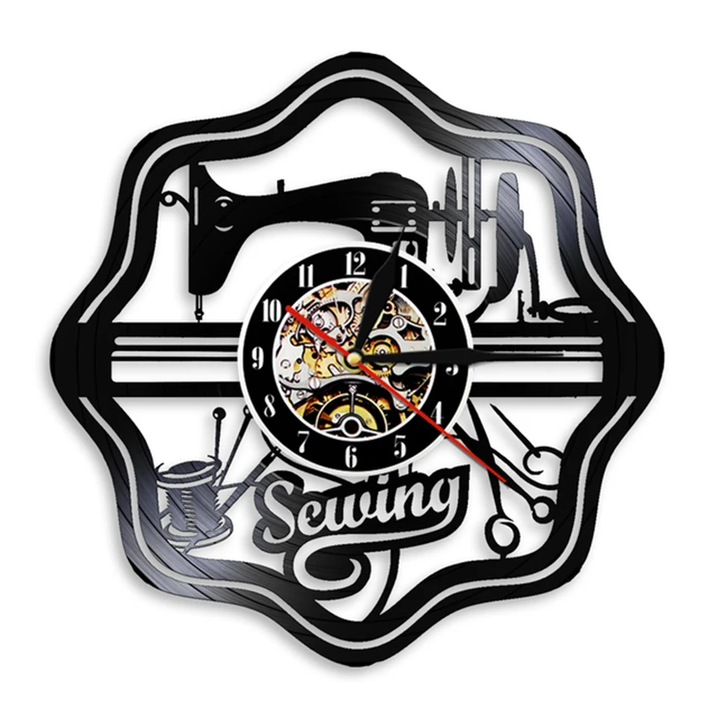 Настенные часы с виниловой пластиной для швейной машины
Настенные часы с виниловой пластиной для швейной машины