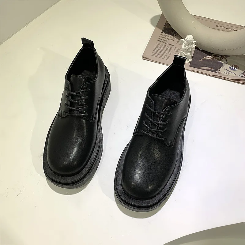 Womens Derby Shoes Casual Female Sneakers Flats British Style Clogs Platform Round Toe Leather Summer Dress Preppy Cross New Cre
Womens Derby Shoes Casual Female Sneakers Flats British Style Clogs Platform Round Toe Leather Summer Dress Preppy Cross New Cre