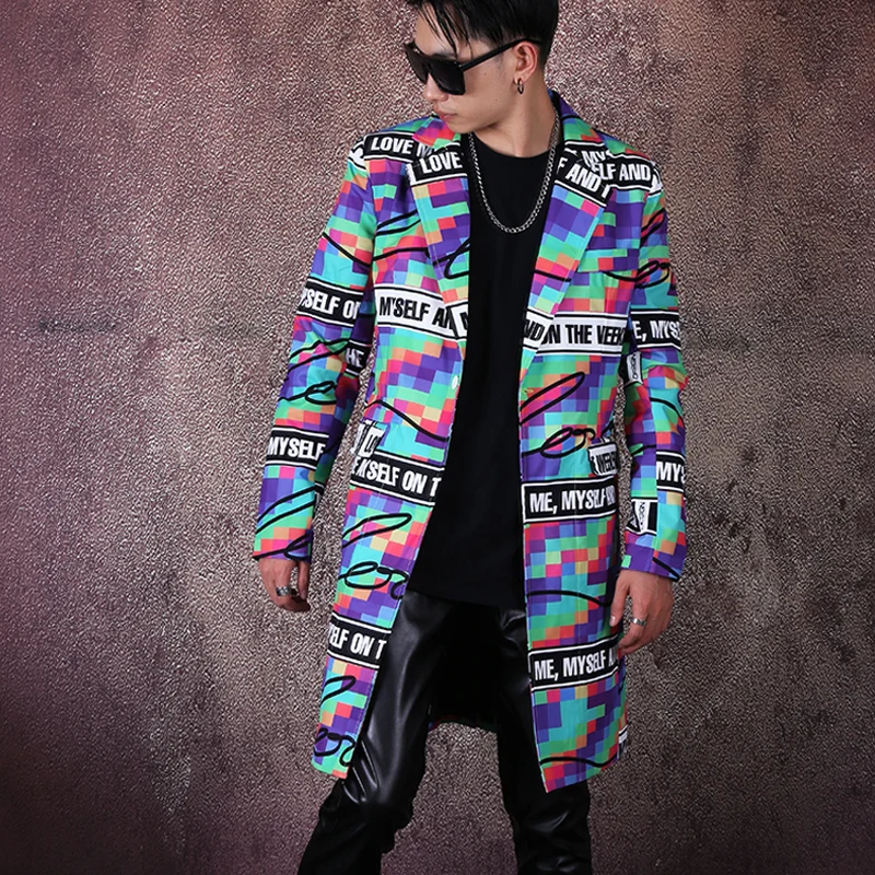 2019 New check suit color printed suit fashionable men long suit jacket m-6xl!Costumes for the plus-size stage
2019 New check suit color printed suit fashionable men long suit jacket m-6xl!Costumes for the plus-size stage