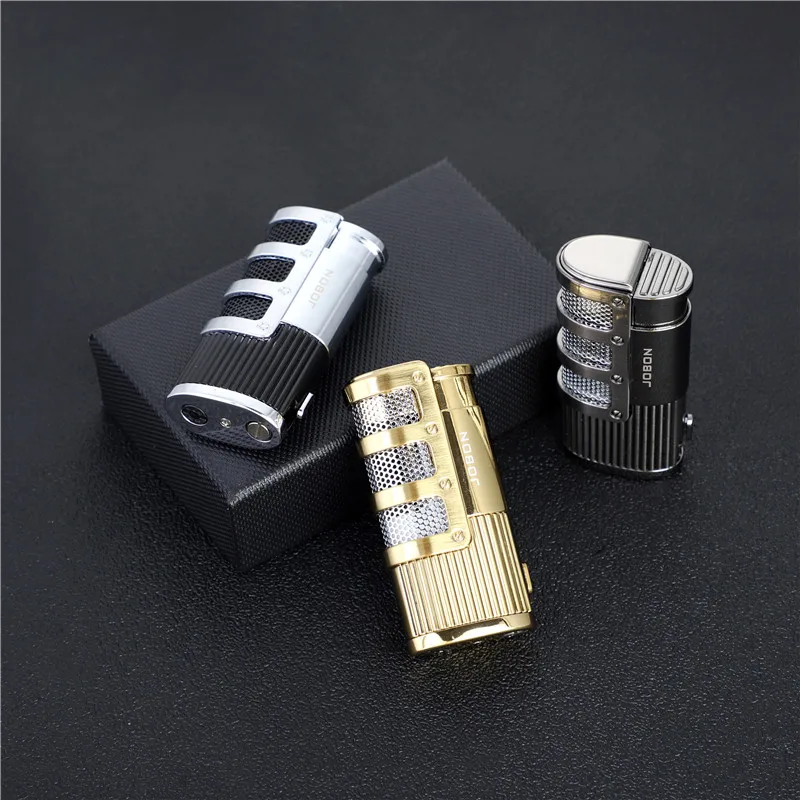 High-grade Metal Firepower Three Turbo Torch Lighters Smoking Accessories Gas Lighter Cigar Cigarettes Lighter Gadgets For Men
High-grade Metal Firepower Three Turbo Torch Lighters Smoking Accessories Gas Lighter Cigar Cigarettes Lighter Gadgets For Men