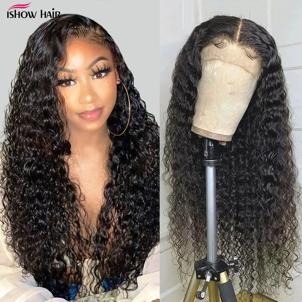 Ishow Transparent 5x5 Deep Wave Wig Human Hair Wigs Brazilian Deep Wave Lace Front Wigs With Pre plucked 4x4 Lace Closure Wig
Ishow Transparent 5x5 Deep Wave Wig Human Hair Wigs Brazilian Deep Wave Lace Front Wigs With Pre plucked 4x4 Lace Closure Wig
