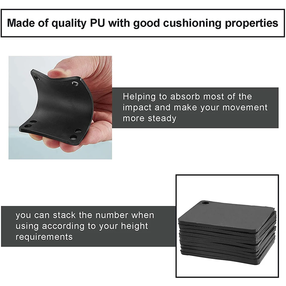 10pcs Skateboard Longboard PU Risers Pads Shock Absorption Skate Boards Truck Pads Standard 3mm Height Increase 6mm Pad Parts
10pcs Skateboard Longboard PU Risers Pads Shock Absorption Skate Boards Truck Pads Standard 3mm Height Increase 6mm Pad Parts