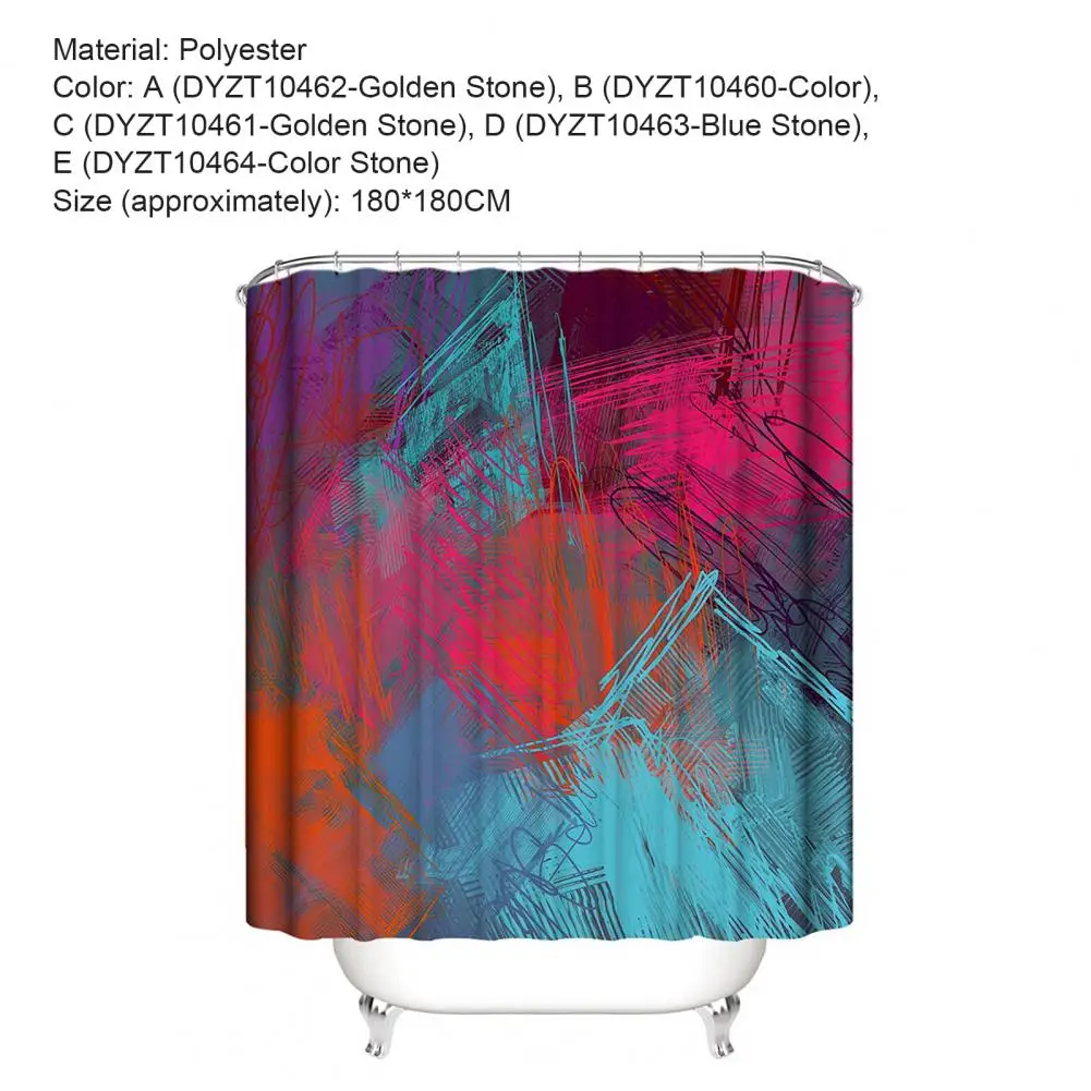 Curtain Marble Pattern Waterproof Polyester Bathroom Shower Curtain Hooks Set for Home Decor
Curtain Marble Pattern Waterproof Polyester Bathroom Shower Curtain Hooks Set for Home Decor