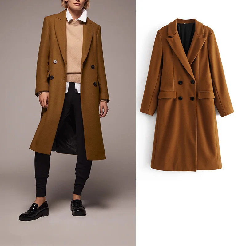 Za 2021 Winter New Women Coat Women Long Jackets Vintage Fashion Double Breasted Warm Thicken Casual Fashion High Street Coats
Za 2021 Winter New Women Coat Women Long Jackets Vintage Fashion Double Breasted Warm Thicken Casual Fashion High Street Coats