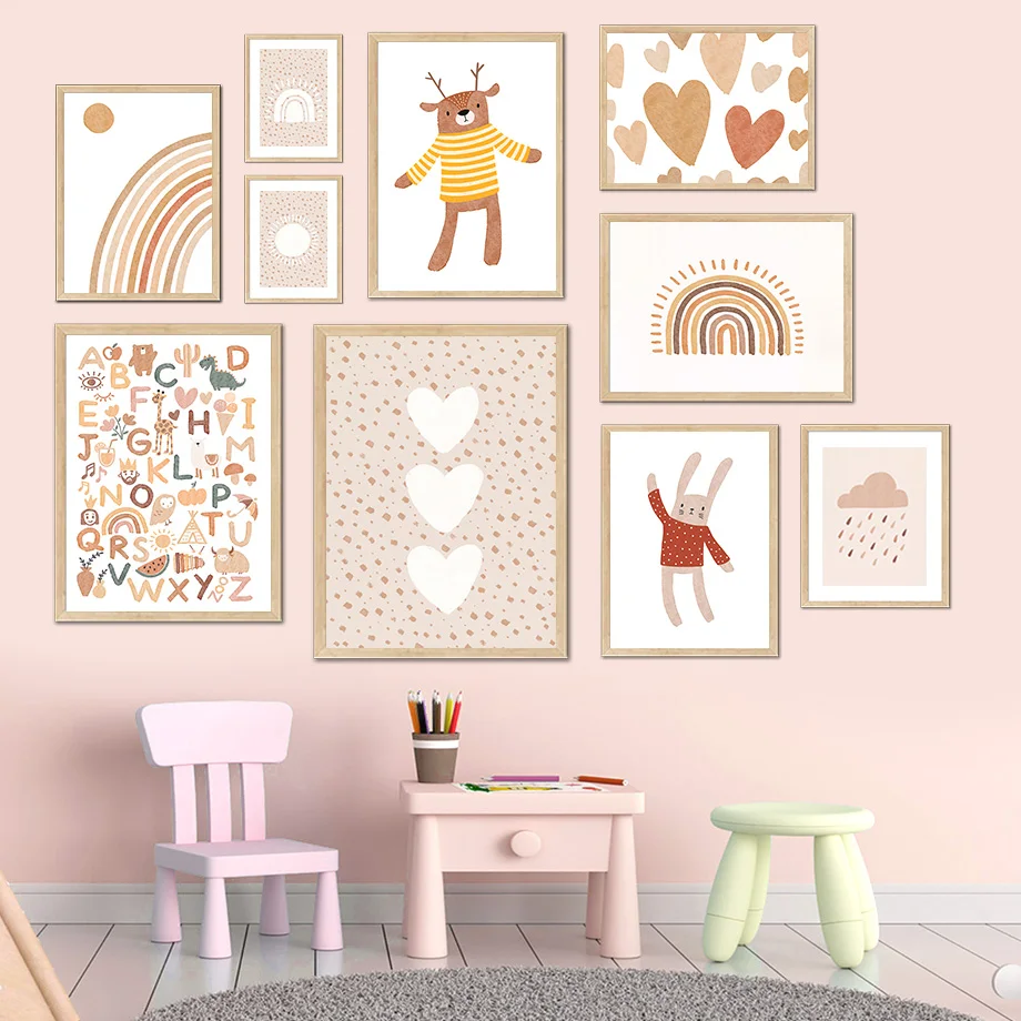 Rainbow Sun Rabbit Heart Alphabet Boho Cartoon Wall Art Canvas Painting Nordic Posters And Prints Wall Pictures Kids Room Decor
Rainbow Sun Rabbit Heart Alphabet Boho Cartoon Wall Art Canvas Painting Nordic Posters And Prints Wall Pictures Kids Room Decor