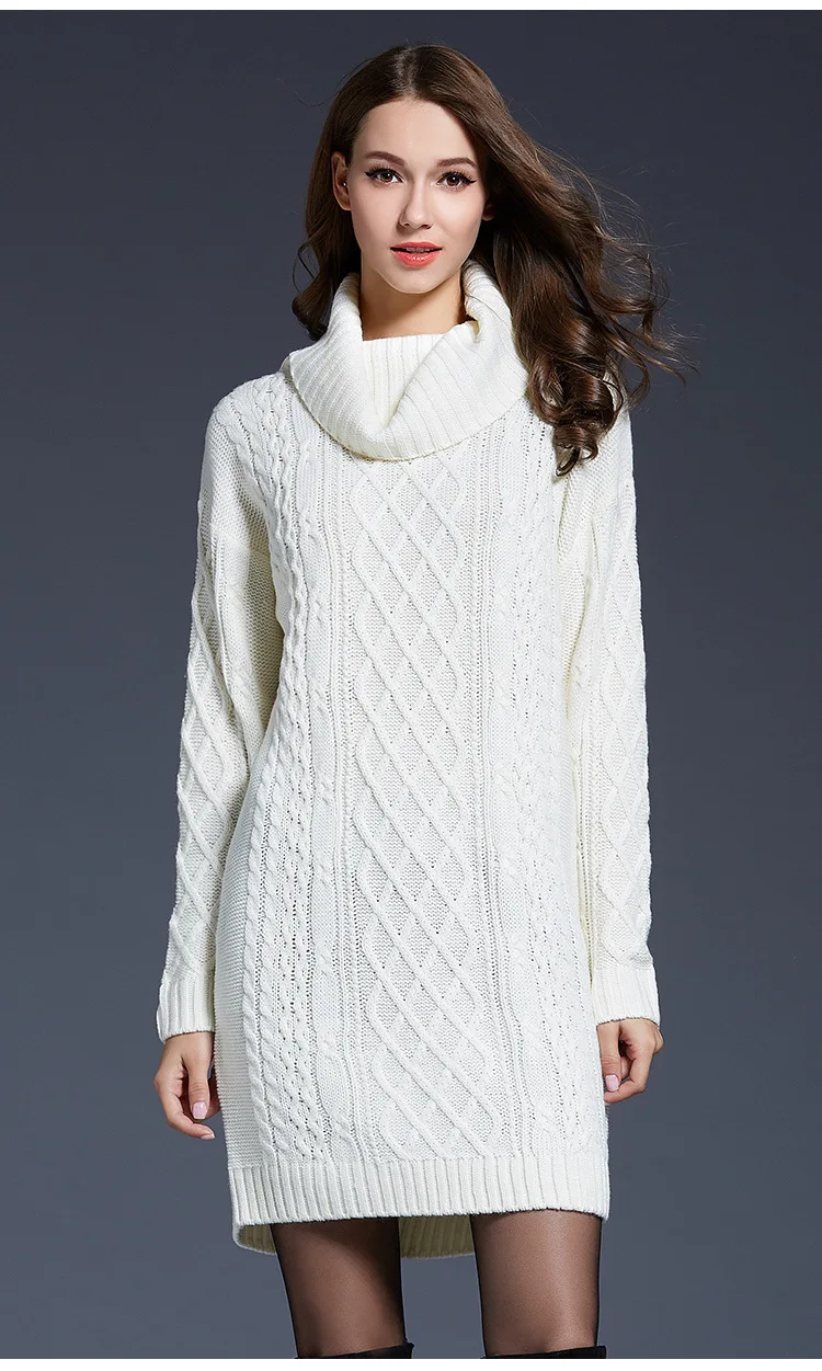 2020 autumn and winter new hot sale plus size women's sweater dress long turtleneck sweater women
2020 autumn and winter new hot sale plus size women's sweater dress long turtleneck sweater women
