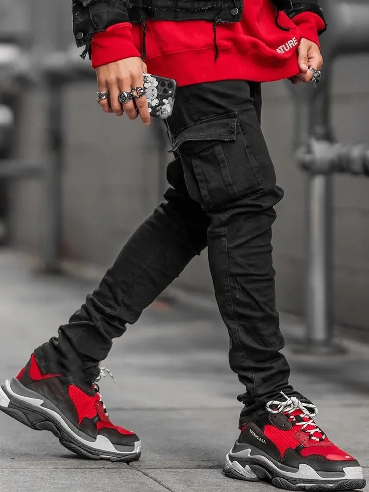 Мужские джинсы с множеством карманов, черные эластичные джинсы в классическом деловом стиле, большие размеры 4XL, Осень-зима 2020
Мужские джинсы с множеством карманов, черные эластичные джинсы в классическом деловом стиле, большие размеры 4XL, Осень-зима 2020