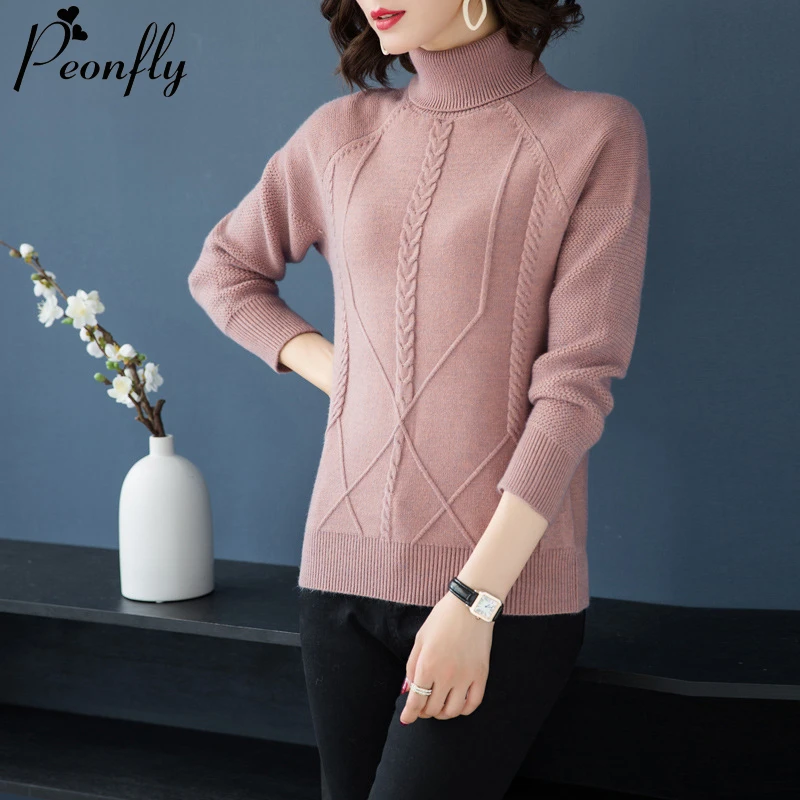 PEONFLY Knitted Sweater Women 2020 Autumn Winter Korean Turtleneck Long Sleeve Pullover Female Jumper Knitwear Clothes
PEONFLY Knitted Sweater Women 2020 Autumn Winter Korean Turtleneck Long Sleeve Pullover Female Jumper Knitwear Clothes