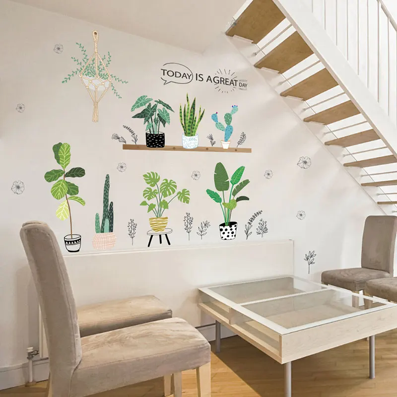 30*90cm Green Plant Wall Sticker DIY Home Decoration Leaves Cactus Room Wallpaper PVC DIY Bedroom Stickers
30*90cm Green Plant Wall Sticker DIY Home Decoration Leaves Cactus Room Wallpaper PVC DIY Bedroom Stickers