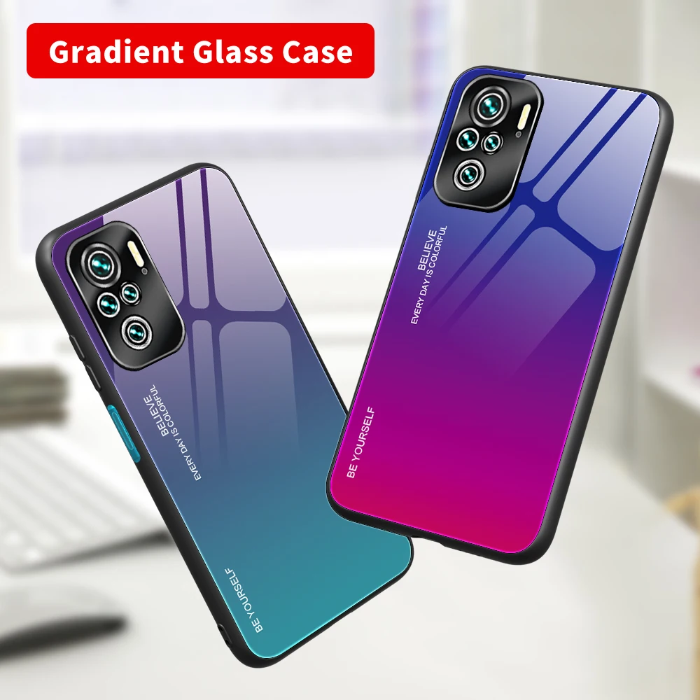 Gradient Tempered Glass Case For Xiaomi Redmi Note 10S 10 Case Silicone Soft Frame Hard Glass Back Case For Redmi Note 10 4G
Gradient Tempered Glass Case For Xiaomi Redmi Note 10S 10 Case Silicone Soft Frame Hard Glass Back Case For Redmi Note 10 4G