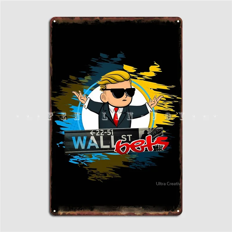 Wallstreetbets Colored Metal Sign Party Painting Décor Wall Cave Customize Tin Sign Poster
Wallstreetbets Colored Metal Sign Party Painting Décor Wall Cave Customize Tin Sign Poster