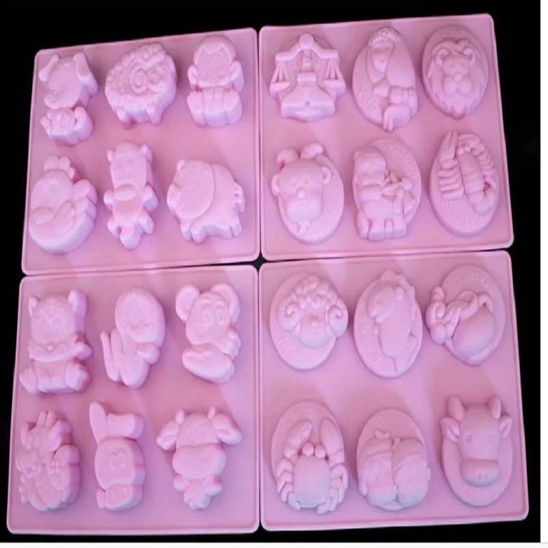 Twelve zodiac Zodiac silicone cake mold handmade soap mold
Twelve zodiac Zodiac silicone cake mold handmade soap mold