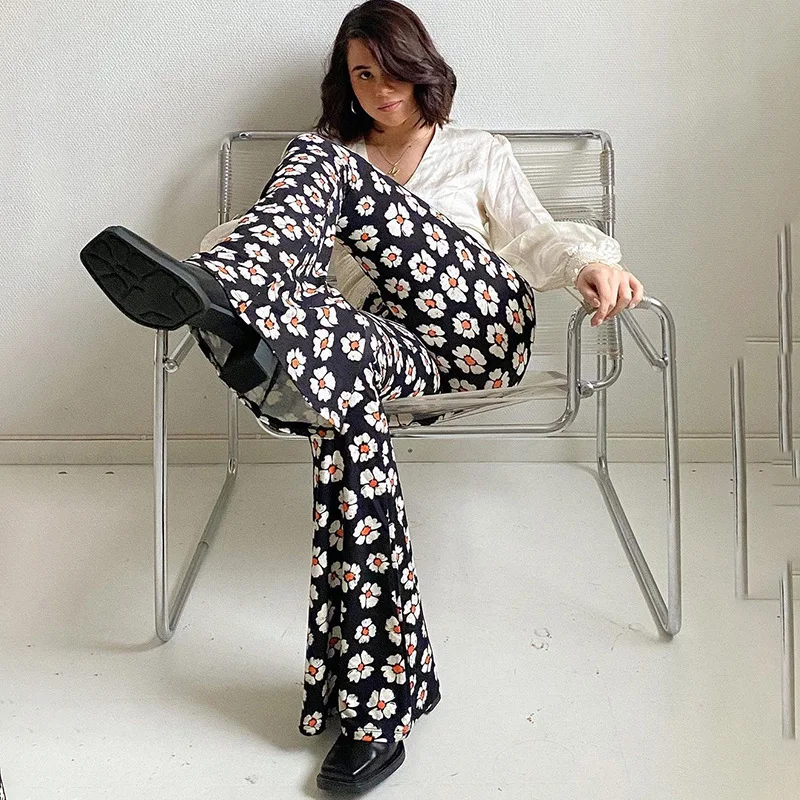 Брюки-клеш Женские с цветочным принтом, Узкие Широкие штаны с завышенной талией, модные трендовые свободные штаны, весна-осень
Брюки-клеш Женские с цветочным принтом, Узкие Широкие штаны с завышенной талией, модные трендовые свободные штаны, весна-осень